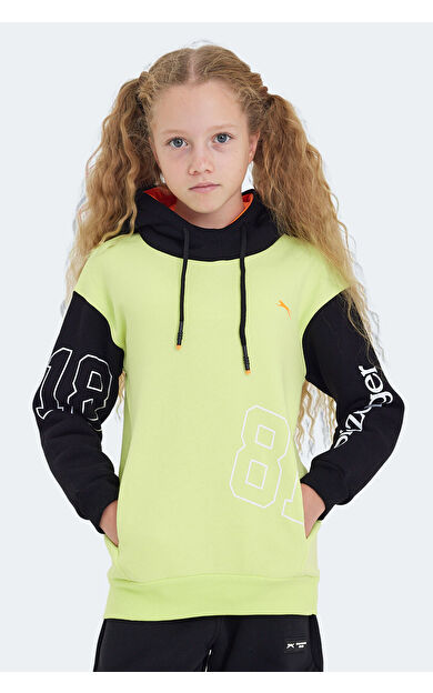 Slazenger DJURO Unisex Çocuk Sweatshirt Sarı Sarı