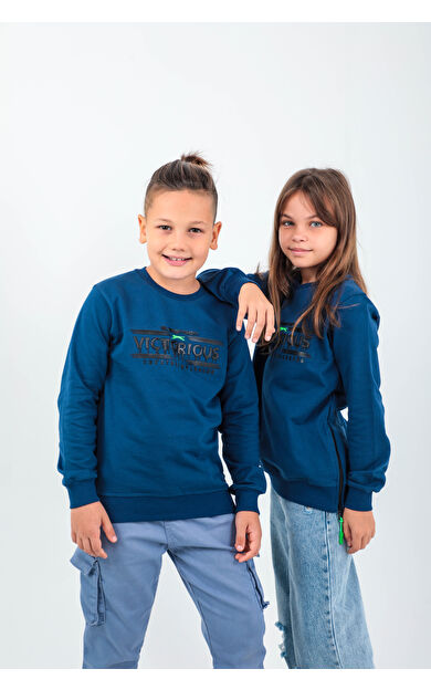 Slazenger DUNA Unisex Çocuk Sweatshirt Lacivert Lacivert