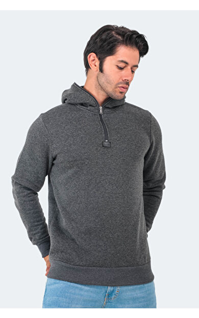 Slazenger BAHA Erkek Sweatshirt Antrasit Antrasit