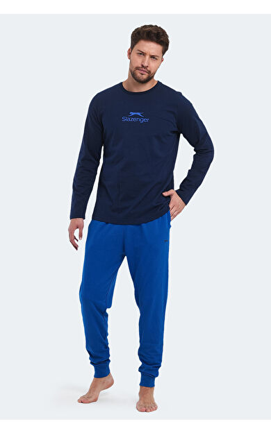 Slazenger PARTH IN Erkek Pijama Takım Lacivert