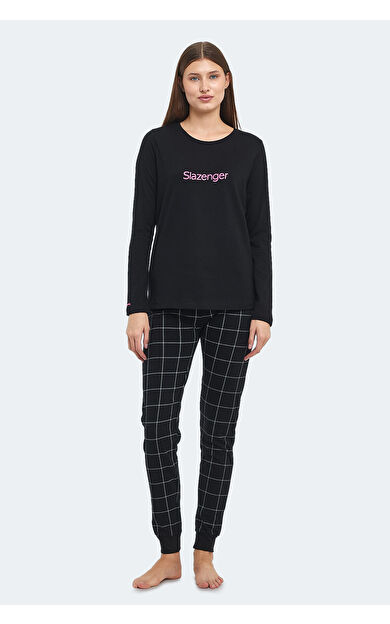 Slazenger PAOLINA IN Kadın Pijama Takım Siyah / Fuşya