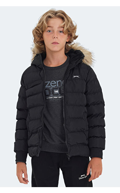Slazenger CALISTO NEW Unisex Çocuk Mont & Kaban Siyah ST23JC027-500