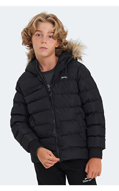 Slazenger CALISTO Unisex Çocuk Mont &amp; Kaban Siyah