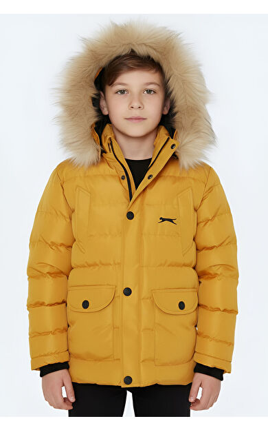 Slazenger NAPOLI I Unisex Çocuk Mont & Kaban Sarı