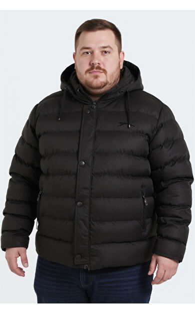 Slazenger SALINE Büyük Beden Erkek Mont Siyah