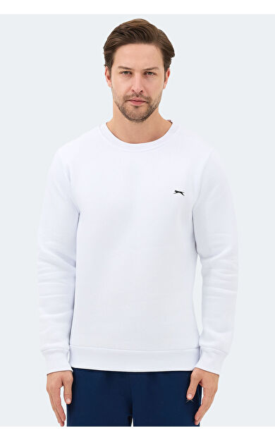 Slazenger KONNOR IN Erkek Sweatshirt Beyaz