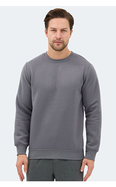 Slazenger KONNOR IN Erkek Sweatshirt Koyu Gri