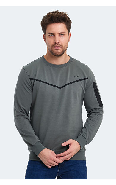 Slazenger ORSOLA IN Erkek Sweatshirt Haki