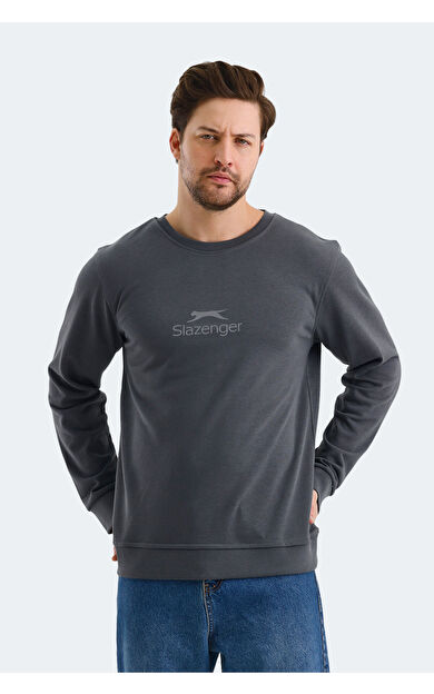 Slazenger ORTWIN IN Erkek Sweatshirt Koyu Gri