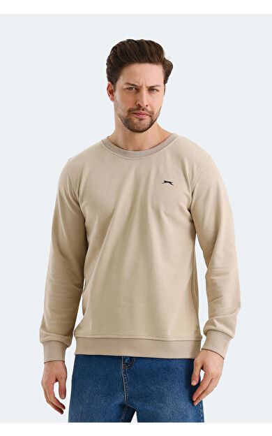 Slazenger ORVAR IN Erkek Sweatshirt Bej
