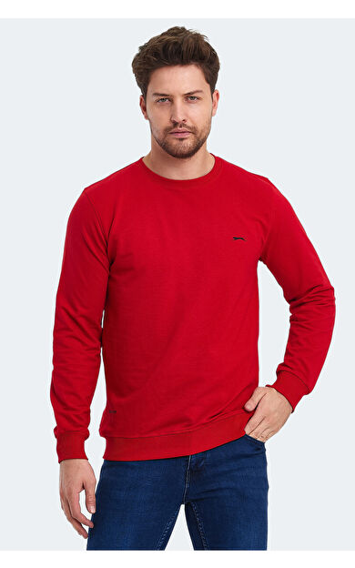 Slazenger ORVAR IN Erkek Sweatshirt Kırmızı