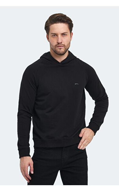 Slazenger KICKER Erkek Sweatshirt Siyah