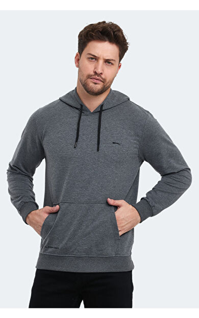 Slazenger OBRA IN Erkek Sweatshirt Koyu Gri