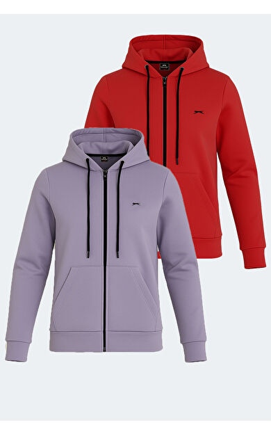 Slazenger KATYA 2 li set Kadın  Kırmızı - Lila Sweatshirt