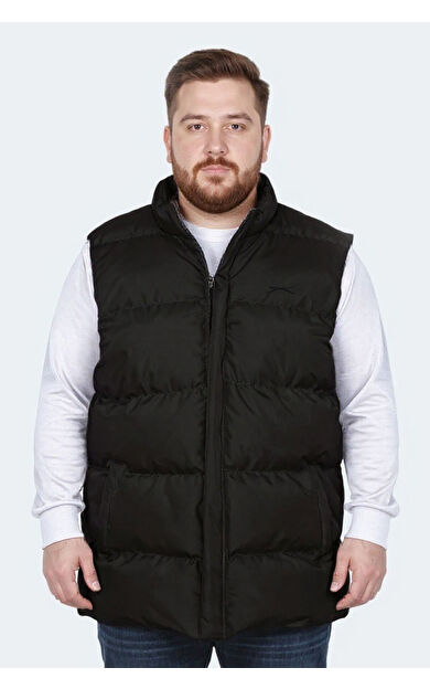 Slazenger HEIDA Büyük Beden Erkek Yelek Siyah