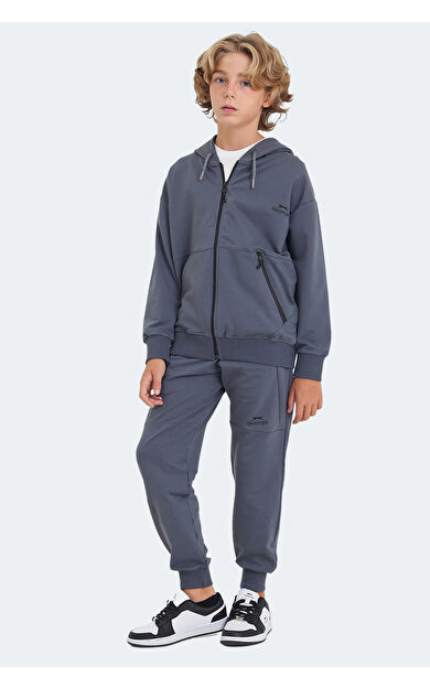 Slazenger LOCAL Unisex Çocuk Eşofman Takımı Koyu Gri