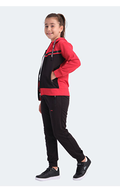 Slazenger NOON Kız Çocuk Eşofman Takımı Siyah / Kırmızı