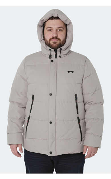 Slazenger GAFAR Büyük Beden Erkek Mont &amp; Kaban Bej