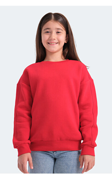 Slazenger LOGAN Kız Çocuk Sweatshirt Kırmızı