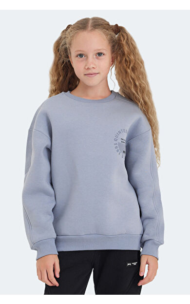 Slazenger LONE Unisex Çocuk Sweatshirt Taş Gri