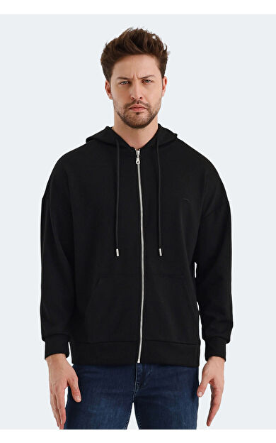 Slazenger VALTER Erkek Sweatshirt Siyah