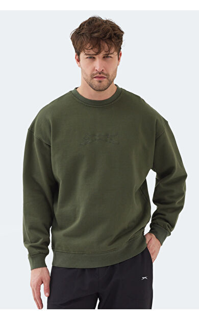 Slazenger VADIK OVERSIZE Erkek Sweatshirt Haki