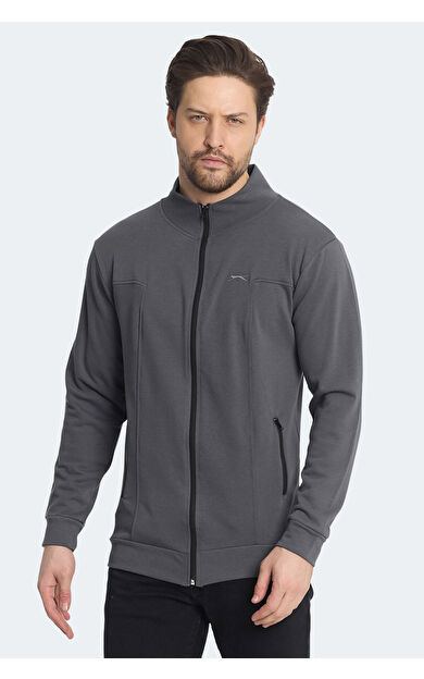 Slazenger KAGISONA Erkek Sweatshirt Koyu Gri
