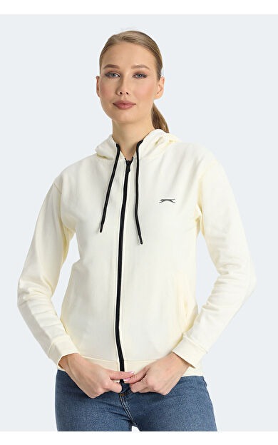 Slazenger KINET Kadın Sweatshirt Ekru