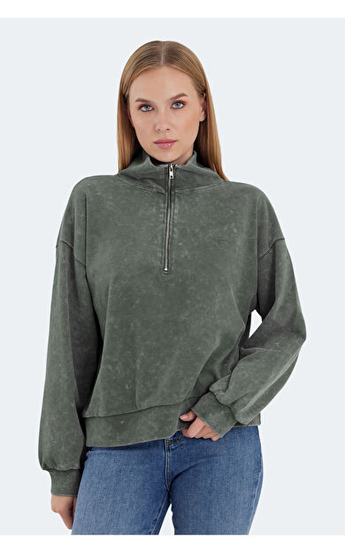 Slazenger VIEWER Kadın Sweatshirt Haki