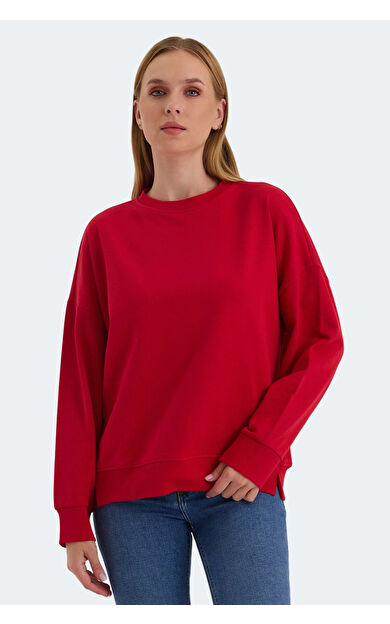 Slazenger VIRTUE Kadın Sweatshirt Kırmızı