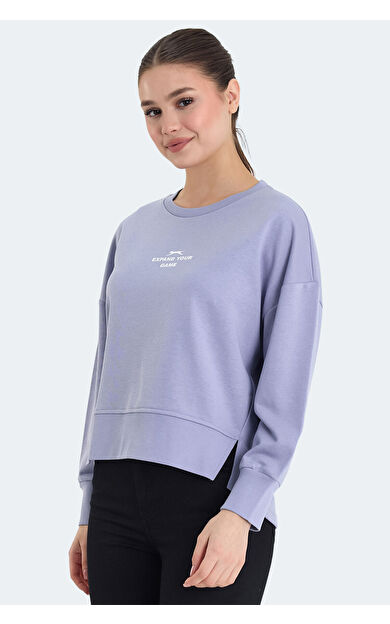 Slazenger VITAL OVERSIZE Kadın Sweatshirt Lila