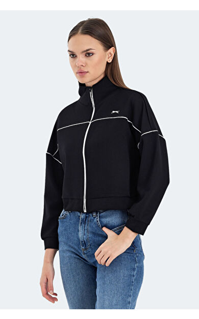 Slazenger VALENCIA Kadın Sweatshirt Siyah