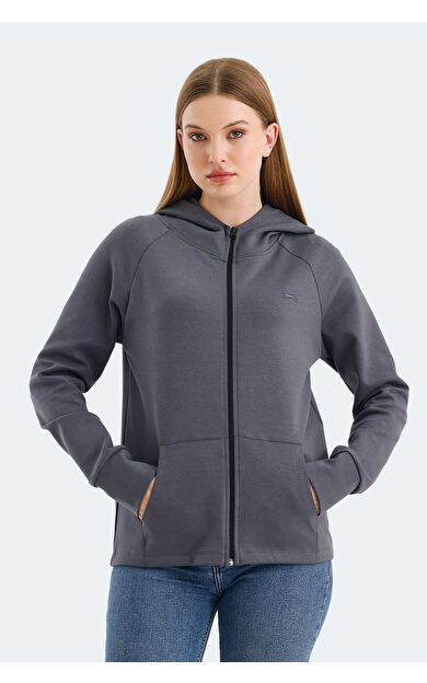 Slazenger VASCO Kadın Sweatshirt Koyu Gri