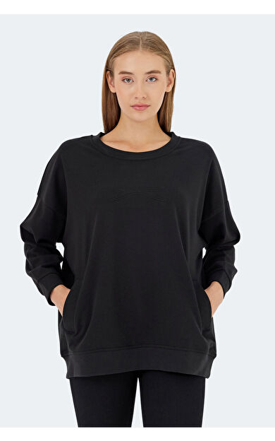 Slazenger VIKENTI SW Kadın Sweatshirt Siyah