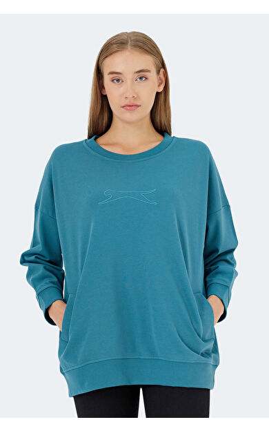 Slazenger VIKENTI SW Kadın Sweatshirt Petrol