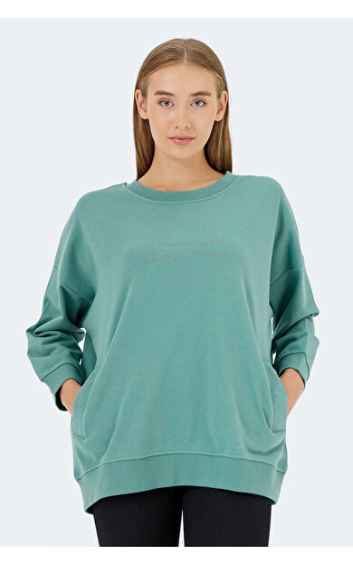 Slazenger VIKENTI SW Kadın Sweatshirt Yeşil