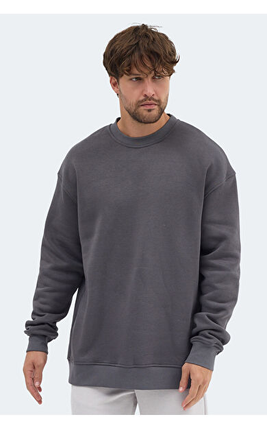 Slazenger VADIM Oversıze Kadın Sweatshirt Koyu Gri