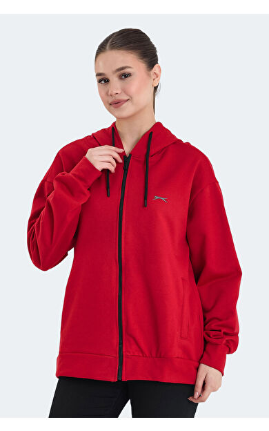 Slazenger KATHLEENA Kadın Sweatshirt Kırmızı