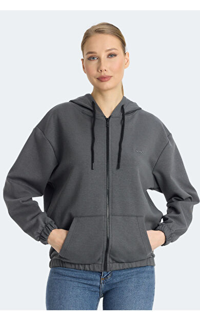 Slazenger KIMBERLEY Kadın Sweatshirt Koyu Gri
