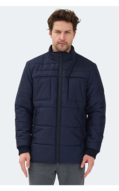 Slazenger BALDWING Erkek Dik Yaka Fermuarlı Lacivert Mont & Kaban