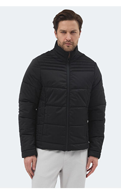 Slazenger BLANCO Erkek Dik Yaka Slim Fit Siyah Mont & Kaban