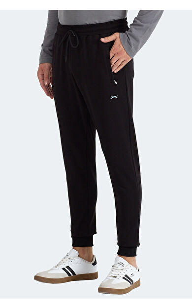 Slazenger FRENZY Erkek Fermuar Cepli Siyah Eşofman Altı