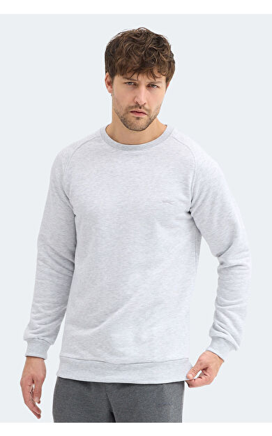Slazenger NADAV Erkek  Taş Gri Sweatshırt