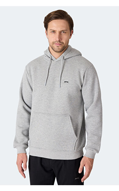 Slazenger MOONLIGHT I Erkek  Gri / Beyaz Sweatshirt