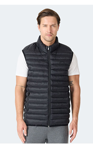 Slazenger HELIX Erkek Fermuar Cepli Siyah Mont & Kaban