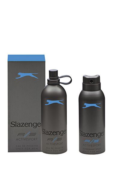 Slazenger Active Sport Parfüm Deodorant Set Erkek Kozmetik Mavi Mavi