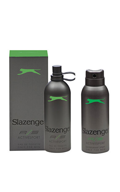 Slazenger Active Sport Parfüm Deodorant Set Erkek Kozmetik Yeşil Yeşil