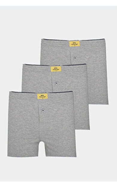 Slazenger HE 3 lü Set Erkek  Gri Boxer