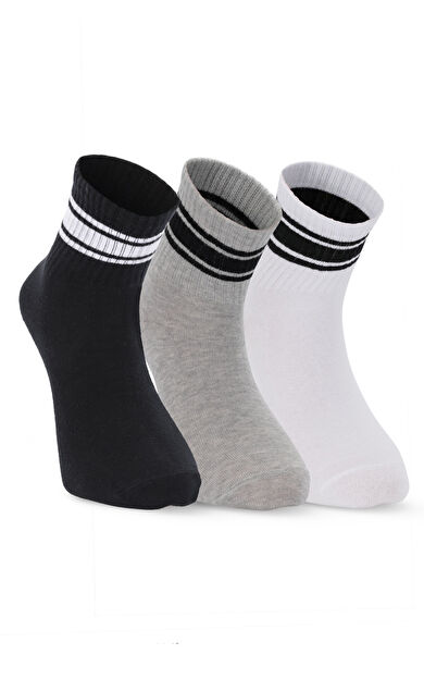 Slazenger JELLY 3 lü Erkek  Siyah / Gri Çorap