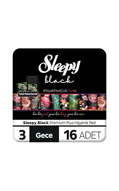 Sleepy Black Super Eco Gece 16'Lı